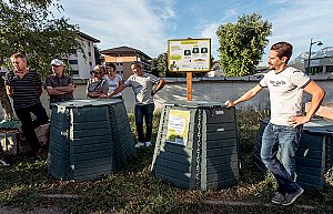 80 sites de compostage collectifs sont installés sur tout le territoire © Didier Gourbin